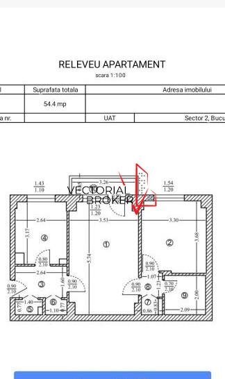 Basarabia Diham, apartament 2 camere et. 5, 55 mp, bloc 1987,